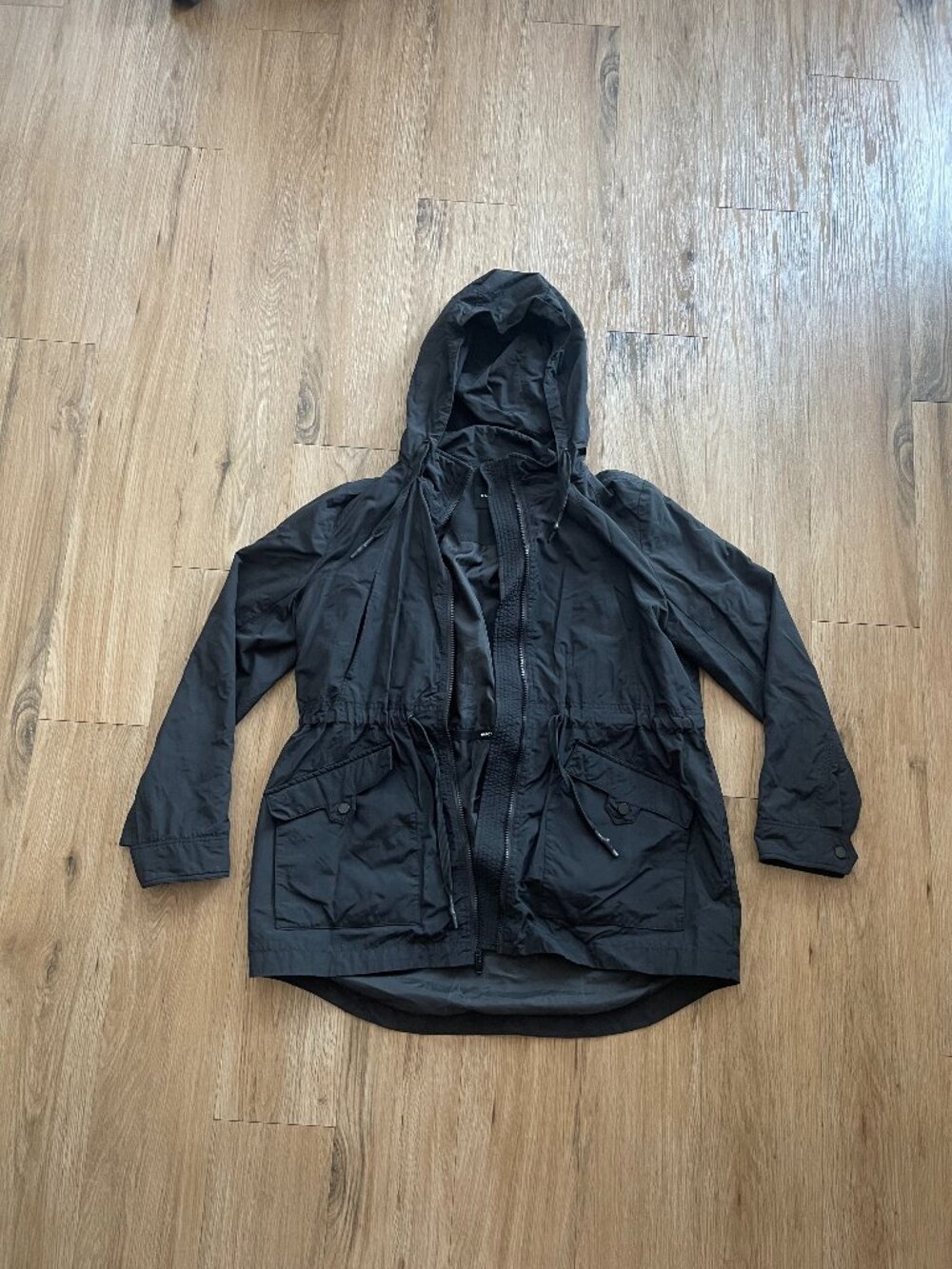 Marc New York Black Rain Jacket with Hood - Women's Size Large